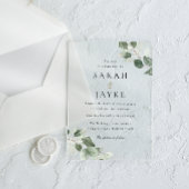 Moderne Green Leaf Arch Wedding Kaart