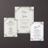 Greenery Elegant Script Fototafelnummer Kaart (Personaliseer de collectie van deze zelfstandige maker.)