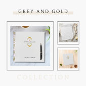 Monogram Grijs Modern Elegant Bedrijf Briefpapier