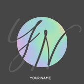 Moderne holografische cirkelmonogram - badge