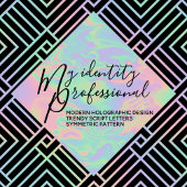 Modern Holografisch Symmetrisch Patroon - Badge