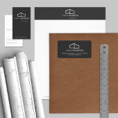 Modern Home Logo II DK grijs Etiket