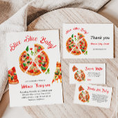 Modern Italiaans Baby shower voor Slice Slice Slic Perfect Poster