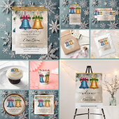 Modern Jingle Bells Kerst Ornament Baby shower Etiket