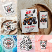 Moderne Kinder Monster Trucks Verjaardagsfeest Feesthoedjes