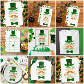 Modern Leprechaun St. Patrick's Day Baby shower Papieren Bordje