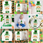 Modern Leprechaun St. Patrick's Any Age Birthday Servet