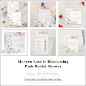 Modern Love is Blossoming Pink Bridal Shower Servet