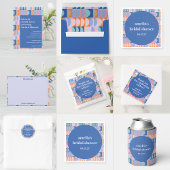 Maximalistisch blauw Paarse aangepaste Vrijgezelle Bedankzakje