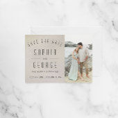 Moderne metallische Folie Minimale bruiloft uitnod All In One Uitnodiging