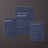 Midnight Blue Minimalist First Names Wrap Around  (Personaliseer de collectie van deze zelfstandige maker.)