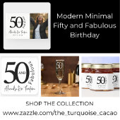 Minimaal 50 en Fabulous Script 50ste verjaardagsfe Kaart