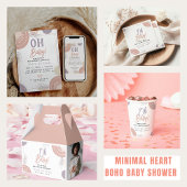 Modern Minimal Heart Boho Baby shower