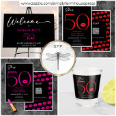 Moderne minimale rode lippen Ze is vijftig jaar Kaart