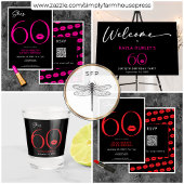 Moderne minimale rode lippen Ze is dertig jaar oud Bedankkaart