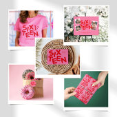 Moderne minimale vette typografie 16e verjaardag kaart