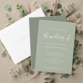 Minimale Sage Groene Bruiloft Plaats Naam Kaart (Personaliseer deze collectie van deze onafhankelijke maker. Test)