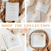 Minimal Gold Sunshine Baby shower Papieren Borden Papieren Bordje