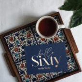 Moderne minimale typografie eenvoudige 60e verjaar spandoek