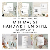 MINI Script Black White Engagement Party uitnodige Notitiekaartje