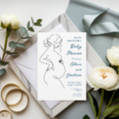 Line Art zwangerschapsminimalistisch Baby shower Kaart