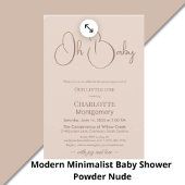 Modern Minimalist Baby Shower | Powder Blush Kartonnen Onderzetters