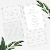 Minimalistisch Baby shower, luierspoel Informatiekaartje