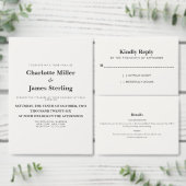 Modern Minimalistisch Zwart-Wit Diner Menu (Personaliseer de collectie van deze zelfstandige maker.)