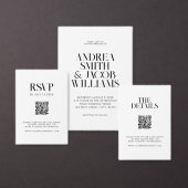 Moderne minimalistische zwart-wit chique bruiloft save the date (Personaliseer de collectie van deze zelfstandige maker.)