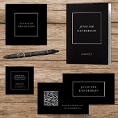 Modern zwart grijs elegant professioneel bedrijf klembord