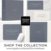 Modern minimalistisch blauw lijnenverhaal thermosbeker