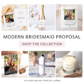 Bruidsmeisje voorstel Modern Script Bachelorette Waterfles