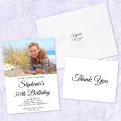 Elegant Script 50th Verjaardag Ronde Sticker