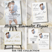 Moderne foto bruiloft Bewaar de datum Kaart