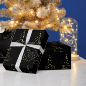 Moderne minimalistische gouden kerstboom rood stropdas (Personaliseer de collectie van deze zelfstandige maker.)