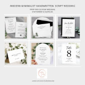 Ik hou van handgeschreven script zwart-wit save the date