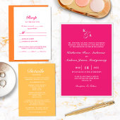 Elegant minimalistisch modern monogram huwelijk uitnodigingen wikkel