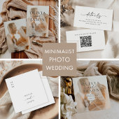 Minimalistisch Script Wedding Details QR-code Informatiekaartje