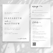 Leuke feiten minimalistisch script bruiloft servet