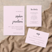 Modern minimalistisch script | Weddengegevens Informatiekaartje (Personaliseer de collectie van deze zelfstandige maker.)