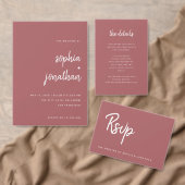 Modern minimalistisch script Terra Rosa | Weddensc Handwaaier (Personaliseer de collectie van deze zelfstandige maker.)