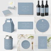 Modern Minimalistisch Script Custom Wedding Dusty  Stenen Onderzetter