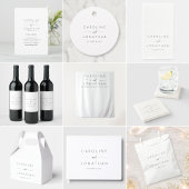 Modern minimalistisch Script White Custom Wedding Spandoek