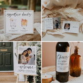 moderne minimalistische bruiloft zendt uit teken kaart