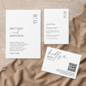 Honeymoon Fund QR Code Wedding Poster (Personaliseer de collectie van deze zelfstandige maker.)
