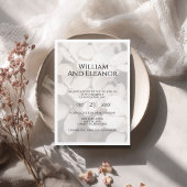 Moderne Minimalistische Witte Bloemige Save The Da Date