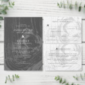 Classic Rustic Wood Grain Winter Weddenschap Adres Etiket (Personaliseer de collectie van deze zelfstandige maker.)