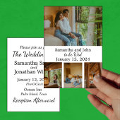 Moderne minimalistische elastische elegant 4-fotor kaart