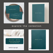 Blauwgroen Blauw Modern Professioneel Minimalist Notitieboek