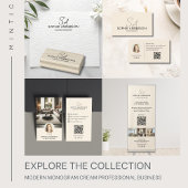 Modern Monogram Logo Cream Professional Business Planner